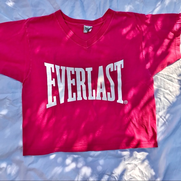 Everlast Tops - Vintage “Everlast” brand  sportswear v-neck oversized shortsleeved red Tshirt.